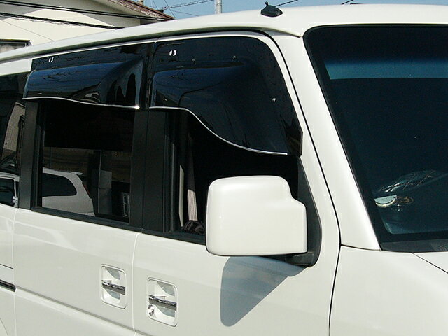 オックスバイザー（OXバイザー） サイドバイザー （ドアバイザー） ブラッキーテン NT100クリッパー/クリッパーリオ/タウンボックス/ミニキャブバン/スクラム・スクラムワゴン/スクラムワゴン/エブリイ フロント用 BL-57【受注生産品約2週間】