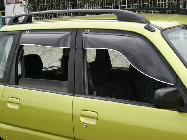 オックスバイザー（OXバイザー） サイドバイザー （ドアバイザー） ブラッキーテン プレオ RA1・RA2・RV1・RV2 フロント用 BL-81【受注生産品約2週間】