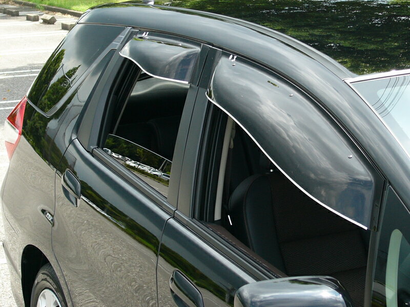 オックスバイザー（OXバイザー） サイドバイザー （ドアバイザー） ブラッキーテン フィットシャトル GG7・GG8・GP2 フロント用 BL-82S 【受注生産品約2週間】