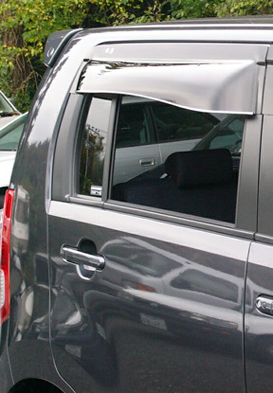 オックスバイザー（OXバイザー） サイドバイザー （ドアバイザー） ブラッキーテン AZワゴン/ワゴンR・スティングレー リア用 BLR-74 【受注生産品約2週間】