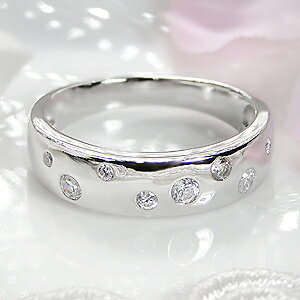 pt900【0.20ct】ダイヤモンド ドット リング 【送料無料】【刻印無料】【品質保証書付】【代引手数料無料】水玉 ダイア リング ダイヤリング 爪なし プ...