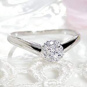 【楽天市場】ジュエリー・アクセサリー・レディース・指輪・リング・プラチナ・ダイヤモンド・0.20ct・フラワー・ 送料無料・刻印無料・品質保証