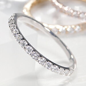 K18WG 0.3ct ダイヤモンド エタニティリングファッション ジュエリー アクセサリー レディース 指輪 リング ホワイト…