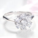 pt900【1.0ct】ダイヤモンド フラワーモチーフ リングファッション ジュエリー アクセサリー レディース 指輪 リング プラチナ Pt900 ダイアモンド ダイヤ ダイア フラワー 花 1ct SI 大粒 刻印無料 代引手数料無料 送料無料 品質保証書 プレゼント 4月誕生石