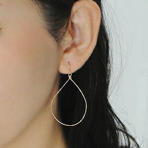 ☆K18YG ラインドロップ フックピアス！ ピアス 18k 18金 k18 地金ピアス フック アメリカンピアス 揺れる ピアス ゴールド ピアス イエローゴールド 涙 露 雫 つゆ 送料無料 品質保証書 代引手数料無料