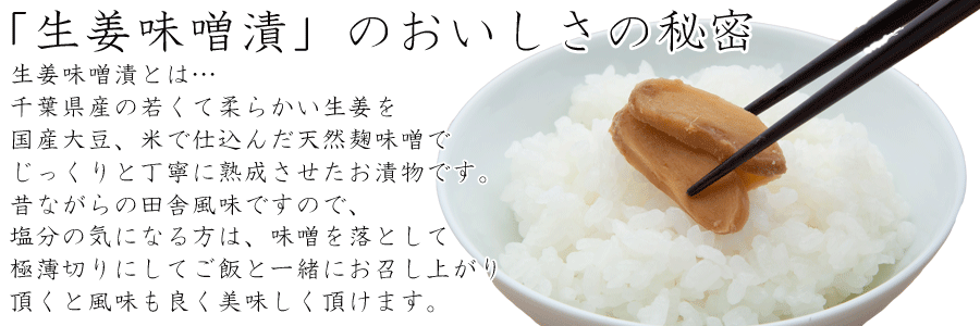 【国産】生姜味噌漬け漬物味噌漬け若生姜代謝改善食欲増進製造元直送