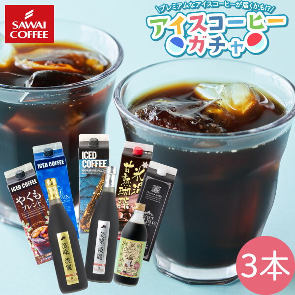  中身は届くまでお楽しみ アイスコーヒーガチャ 3本セット ※冷凍便同梱不可