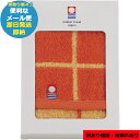 今治タオルハンカチ オレンジ (即日発送) 箱潰れあり (メール便専用・同梱不可)【_(4)