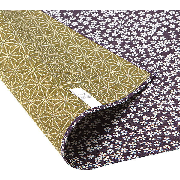 綿両面小紋ふろしき 大判 紫/利休 052081 【_