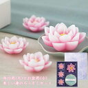 カメヤマ 進物 清蓮灯 ピンク T2597-00-00 送料無料(北海道・沖縄を除く)【 蓮 ろうそく セット 】_