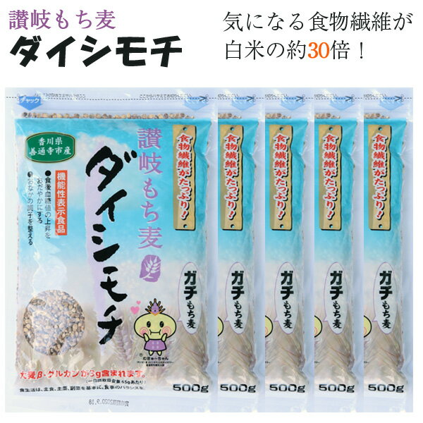 讃岐もち麦ダイシモチ　500g×6個セット 食物繊維が白米の約30倍！ 香川県善通寺市産 機能性表示食品 まんでがん