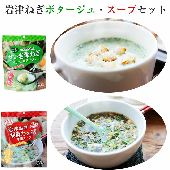 岩津ねぎポタージュ・スープ　2種5袋　計38食セット（クリー