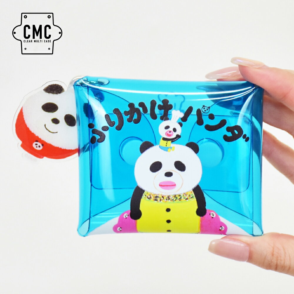 パンダのおさじ ポーチ クリア 小物入れ カラビナ付き クリアマルチケース SSサイズ airpods proケース 薬ケース キー 鍵ケース ガチャ活 レディ...