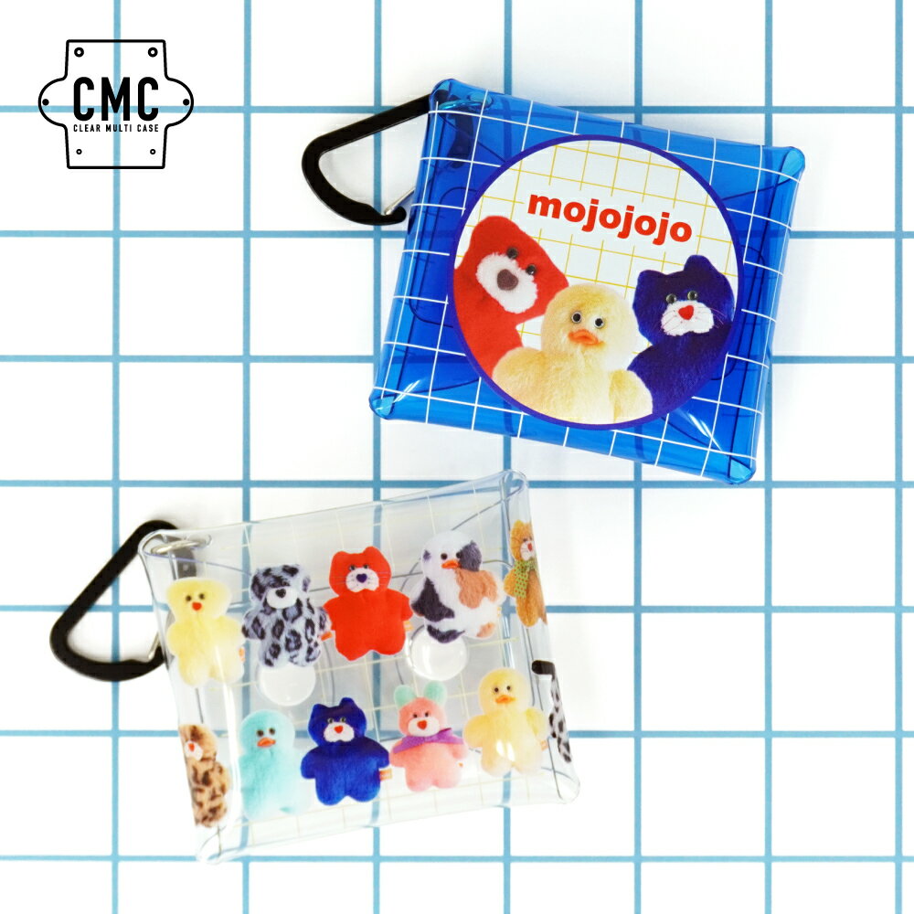 Rakuten - 【スーパーSALE＋P2倍】mojojojo ポーチ クリア カラビナ 小物入れ カラビナ付き クリアマルチケース SSサイズ airpods proケース 薬ケース キー 鍵ケース ガチャ活 ガチャ詰めポーチ レディース 女子 通勤 通学 旅行 フェス 大人 学生 子供 可愛い キャラクター グッズ