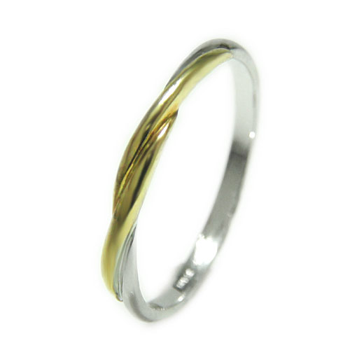 リング プラチナ K18イエローゴールド ピンクゴールド 指輪 地金リング 人差し指 中指 コンビ 2色 2カラー 細め ピンキー 薬指 小指 重ね着け PT900 18K 18金 ゴールド 金色 シンプル 裏抜き無し 無垢 石なし ラインリング 結婚指輪 マリッジ ブライダル プレゼント ギフトのサムネイル