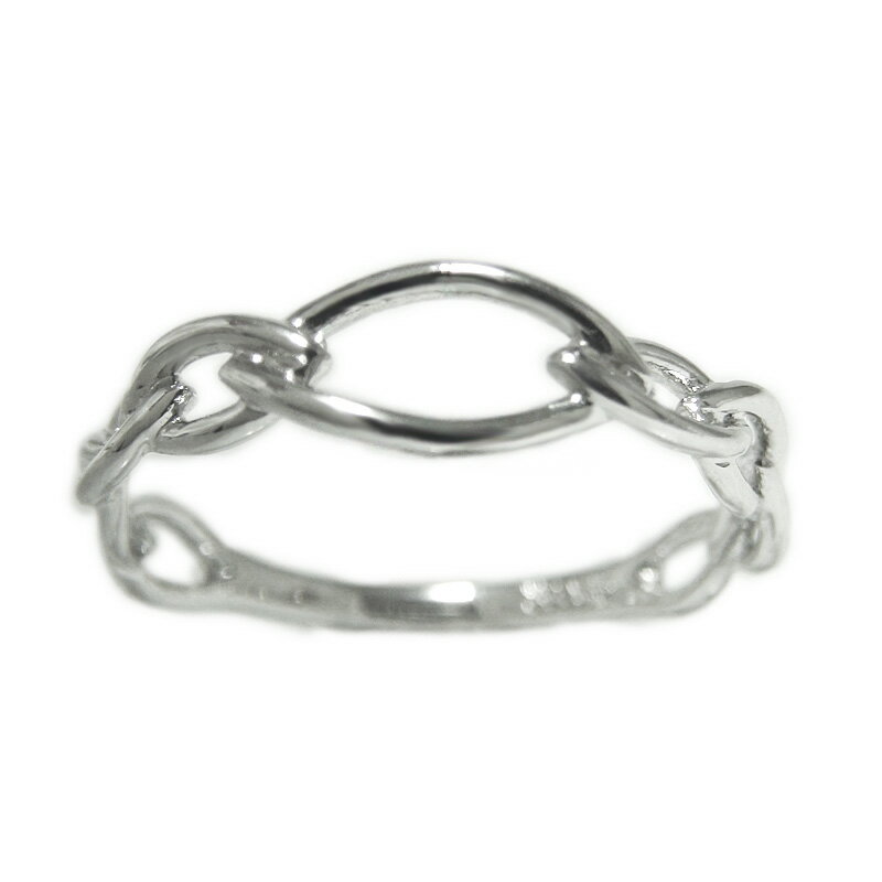 リング K10ホワイトゴールド イエローゴールド ピンクゴールド 指輪 地金 地金リング 人差し指 中指 透かし 細め チェーン 鎖 縄 ピン..