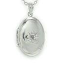 K14ホワイトゴールド ロケット ロケットペンダント 写真入れ 薬入れ ピルケース ダイヤロケット 楕円形ロケット オーバルロケット ゴールドロケット K14ロ...