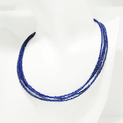母の日 SV925シルバー ネックレス チョーカー ラピス ラピスラズリ ラピスネックレス ラピスチェーン 青い石 瑠璃色 色石 高級ネックレス 天然石 誕生石...