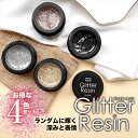 グリッターレジン ラメ ホログラム ミックスグリッター レジン封入 アクセサリー パーツ 4色セット 各10g入り 着色剤 レジン液 レジン着色剤 大容量 ラメ...