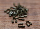 【店内最大P20倍】【U字カン(約4mm×4.5mm)約25個セット】金古美 ユー字金具 U字 エンドパーツ 留め金具 ビーズパーツ アクセサリー 問屋 基本 ...