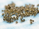 カシメ玉 アンティークゴールド 2mm 約100個 100ヶ つぶし玉 エンドパーツ 留め具 接続金具 ビーズ資材 約0.2cm アクセサリーパーツ アクセサリー パーツ おすすめ テグス 糸 ビーズ ブレスレット 材料 問屋 卸 ハンドメイド ハンドメイドパーツ さや工房