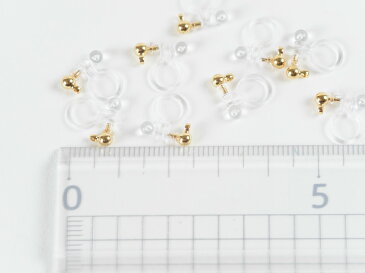 イヤリング パーツ 10個 5ペア 樹脂クリップピアス 3mm ノンホールピアス カン付 アレルギー対応 痛くない 約0.3mm ノンホールピアス ハンドメイド 金具 イヤリングパーツ イヤリング金具 さや工房 沙や工房