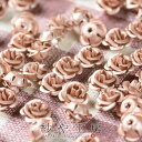 アルミ薔薇 高品質 メタルカラー ブロンズ 8mm 50個 50ヶ 通し穴付 花 ばら デコ ネイル 約0.8cm 花びら アルミ製 アルミローズ 素材 封入素材 さや工房 手作り アクセサリー パーツ ハンドメイド ハンドメイドパーツ 材料 アクセサリーパーツ 問屋 卸 おすすめ