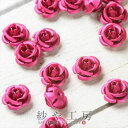 アルミ薔薇 高品質 メタルカラー マゼンタ 10mm 25個 25ヶ 通し穴付 花 ばら デコ ネイル 約1cm 花びら アルミ製 アルミローズ 素材 封入素材 さや工房 手作り アクセサリー パーツ ハンドメイド ハンドメイドパーツ 材料 アクセサリーパーツ 問屋 卸 おすすめ