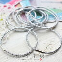 ヘアゴム【シルバーラメ(径約5cm)10個】ヘア金具 リングゴム ハンドメイド ハンドメイドパーツ材料 手作り資材 素材 部品 アクアセサリーパーツ アクセサリー パーツ ハンドメイド ハンドメイドパーツ 材料 アクセサリーパーツ 問屋 卸 おすすめ