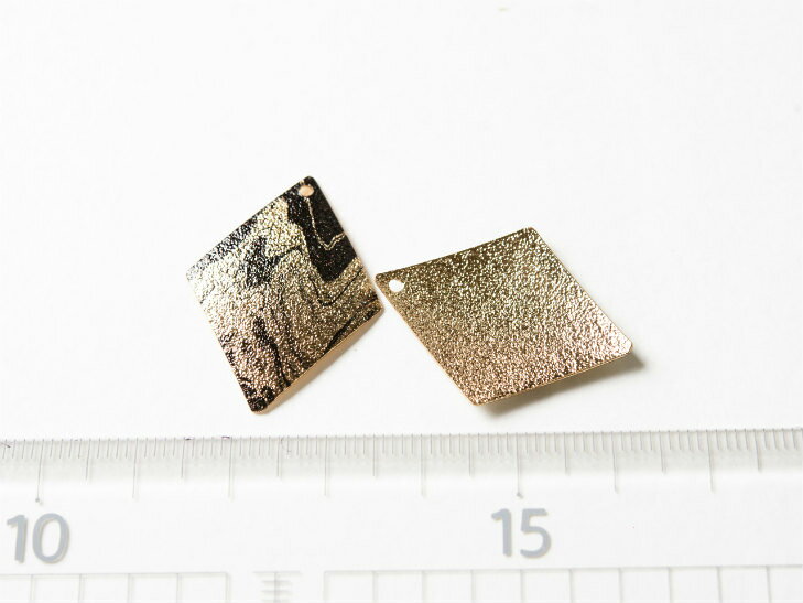 【チャーム プレート パーツ】ひし形プレート 小 約29mmx22mm マーブル柄 2個 1つ...