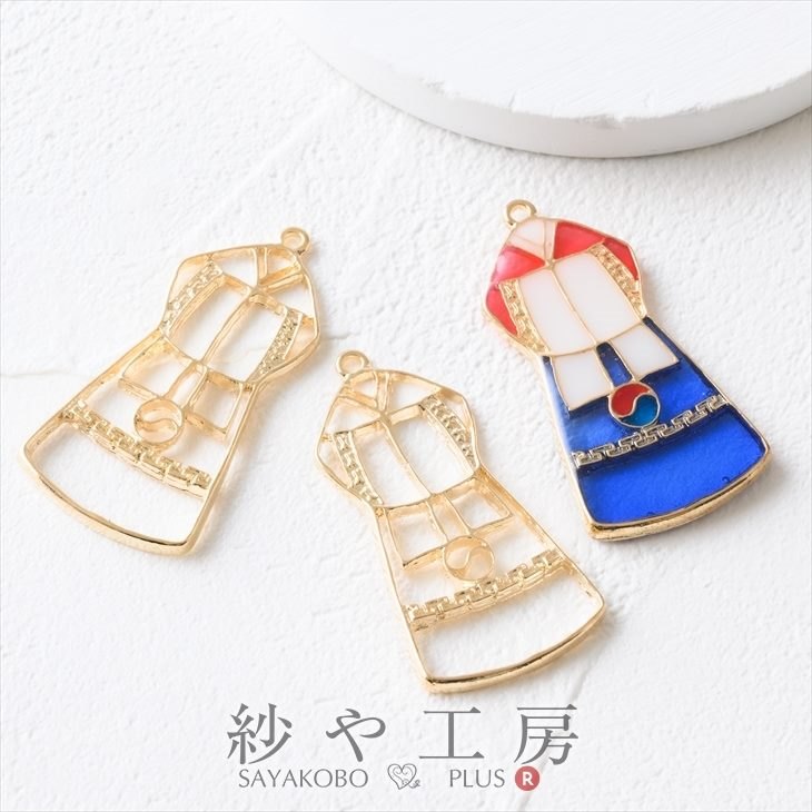乐天商城 - 空枠 チマチョゴリ C 推し活 アクセサリー パーツ ゴールド 43mm 2個 韓服 韓流 レジン枠 フレーム オタ活 約4.3cm 問屋 土台 セッティング 型 レジン用 メタルパーツ 推し活グッズ さや工房 手作り おすすめ