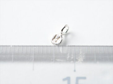 【店内最大50%OFF】チャーム アルファベットチャーム H 6.7mm シルバー 1個 0.6cm イニシャル SILVER925 カン付き プレートチャーム シルバー925 アクセサリーパーツ パーツ SV925 ハンドメイド パーツ さや工房 手作り