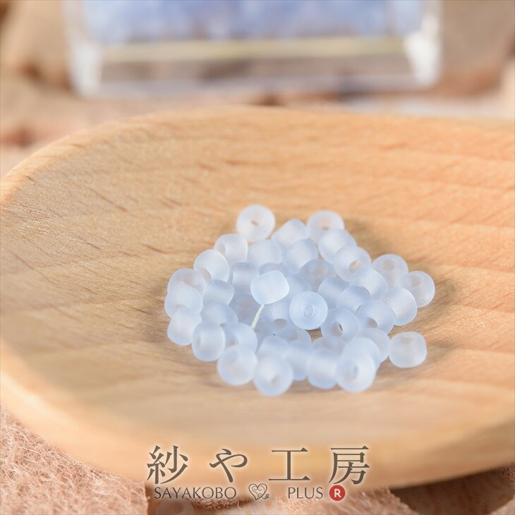 ビーズ 丸小ビーズ col.M12 マットヒヤシンスパープル 2mm ブルー 10g 約0.2cm 丸ビーズ 艶消し 11/0 R..