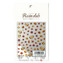 Resin club(レジンクラブ) 埋め込みレジンシール 透けてる紅葉 アクセサリーパーツ パーツ 88×150mm 1個 もみじ リス 植物 葉 レジン用 ...
