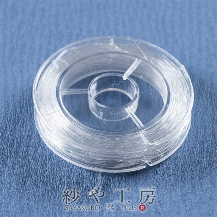 テグス 高品質 クリア 【線径0.8mm 10M】1個 1ヶ ポリウレタン1本タイプ 伸びる ゴム ポリウレタン ゴ..