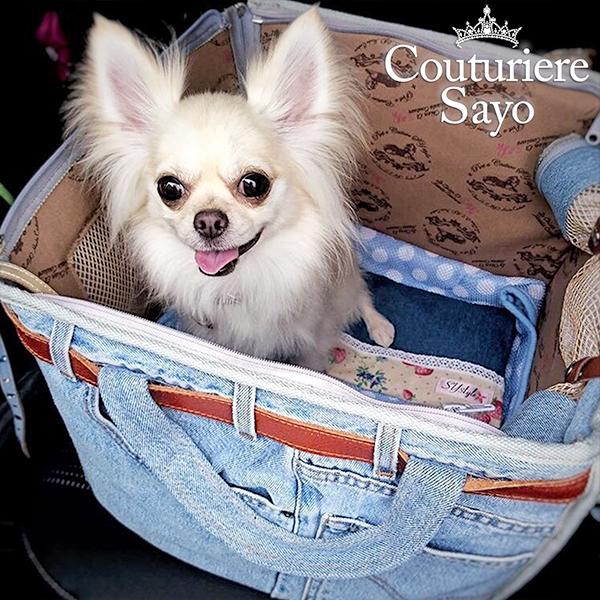 犬用 ドライブボックス インディゴ Sサイズ【〜5kg】 小型犬 犬猫兼用 車 車内 【受注生産】【お仕立て約4ヶ月後~】