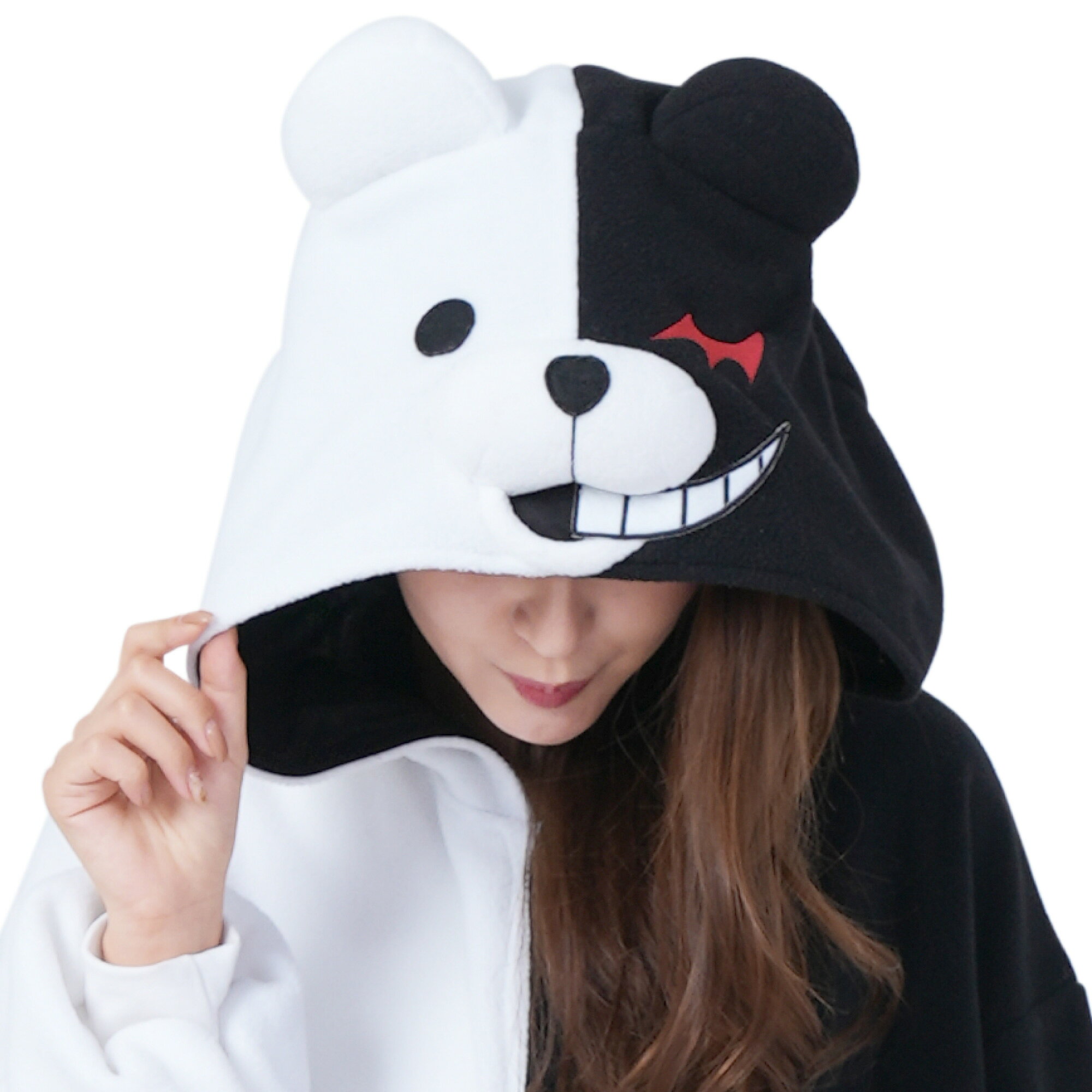 SAZAC, Monokuma, Danganronpa, Danron, traje de peluche, pijama, talla única, para adultos, disfraz, Halloween, cosplay, bonito, adorable, artículos, anime — vista 3
