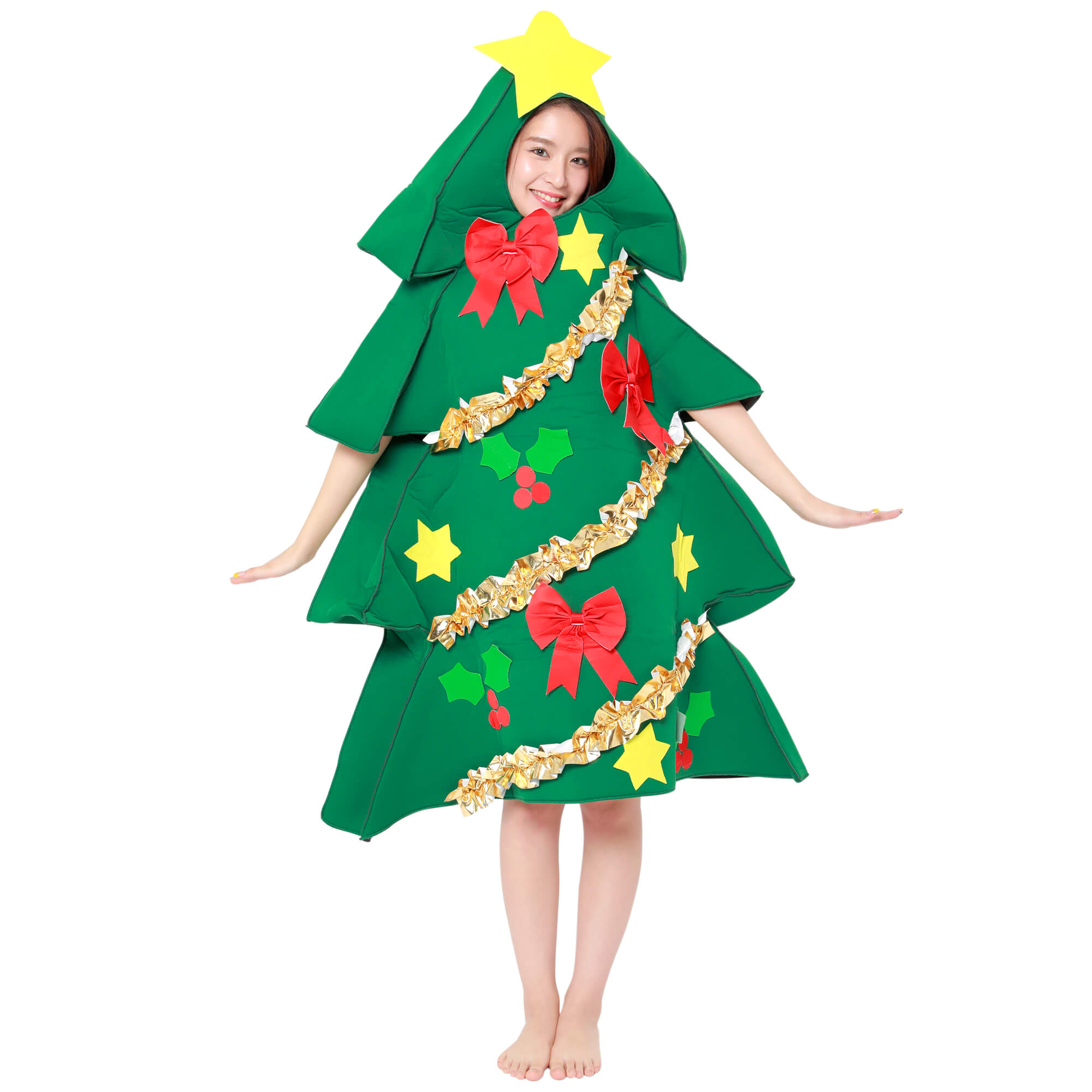 SAZAC サザック 2762 ウレタン クリスマスツリー コスチューム フリーサイズ 大人用 仮装 ハロウィン ..