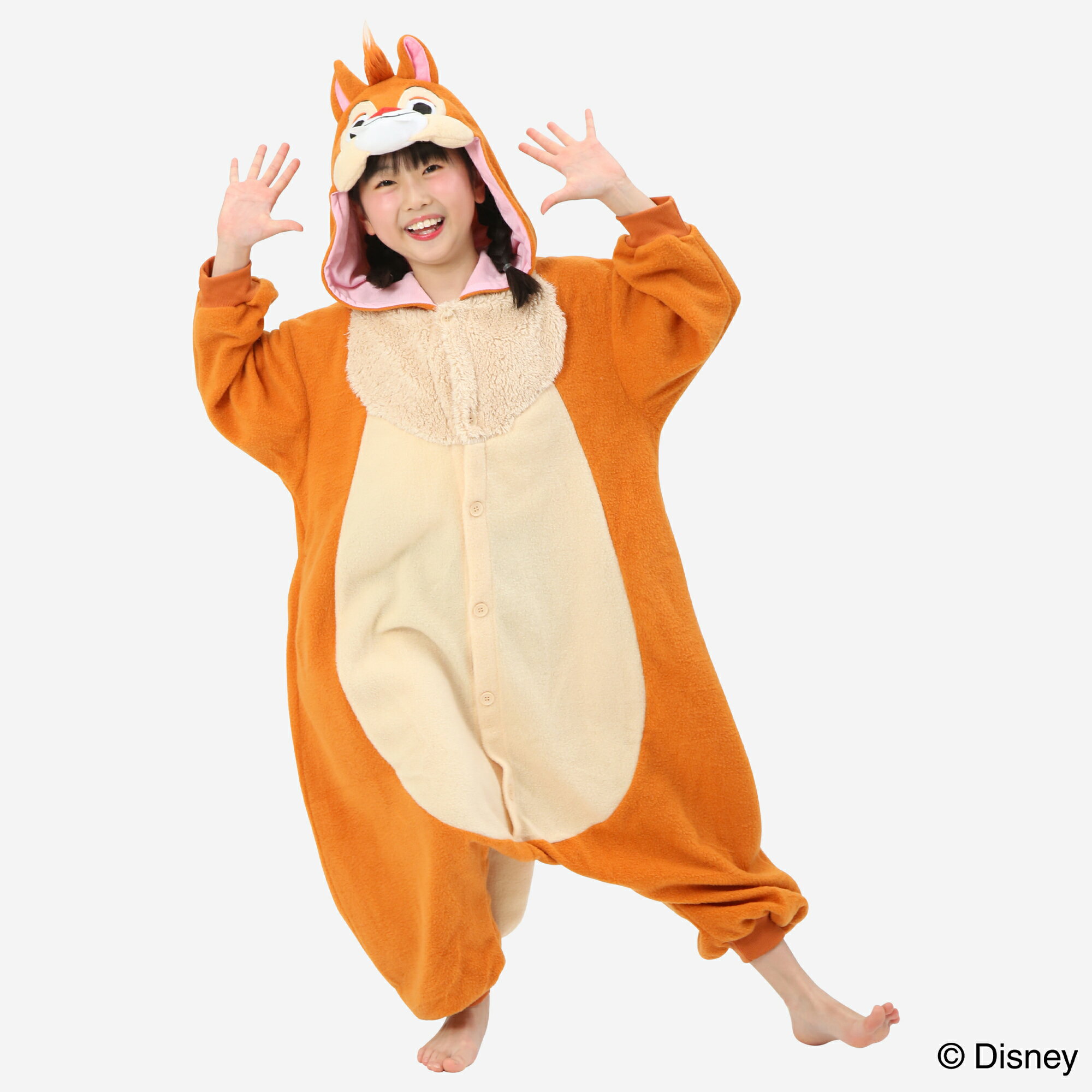 SAZAC サザック ディズニー デール KIDS着ぐるみパジャマ 着ぐるみ パジャマ ルームウェア 子供用 コスプレ コスチューム キャラクター ハロウィン イベント 仮装 冬用 暖かい かわいい