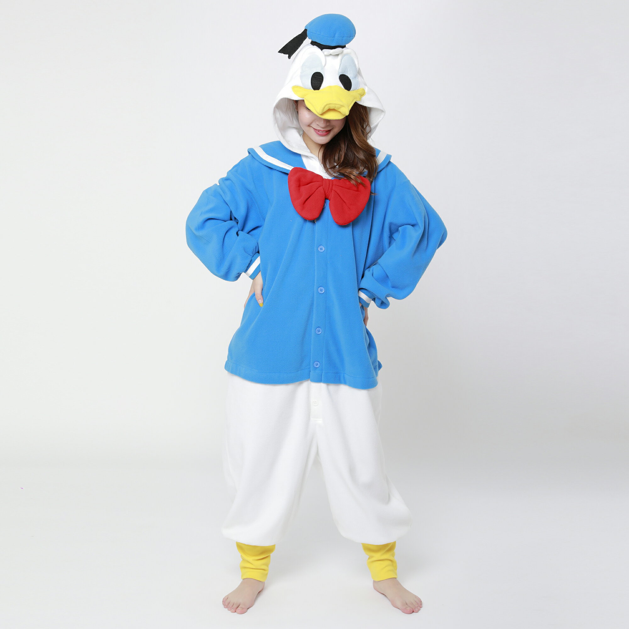 SAZAC サザック ディズニー ドナルド 着ぐるみパジャマ 着ぐるみ パジャマ ルームウェア 大人用 コスプレ コスチューム キャラクター ハロウィン イベント 仮装 冬用 暖かい かわいい