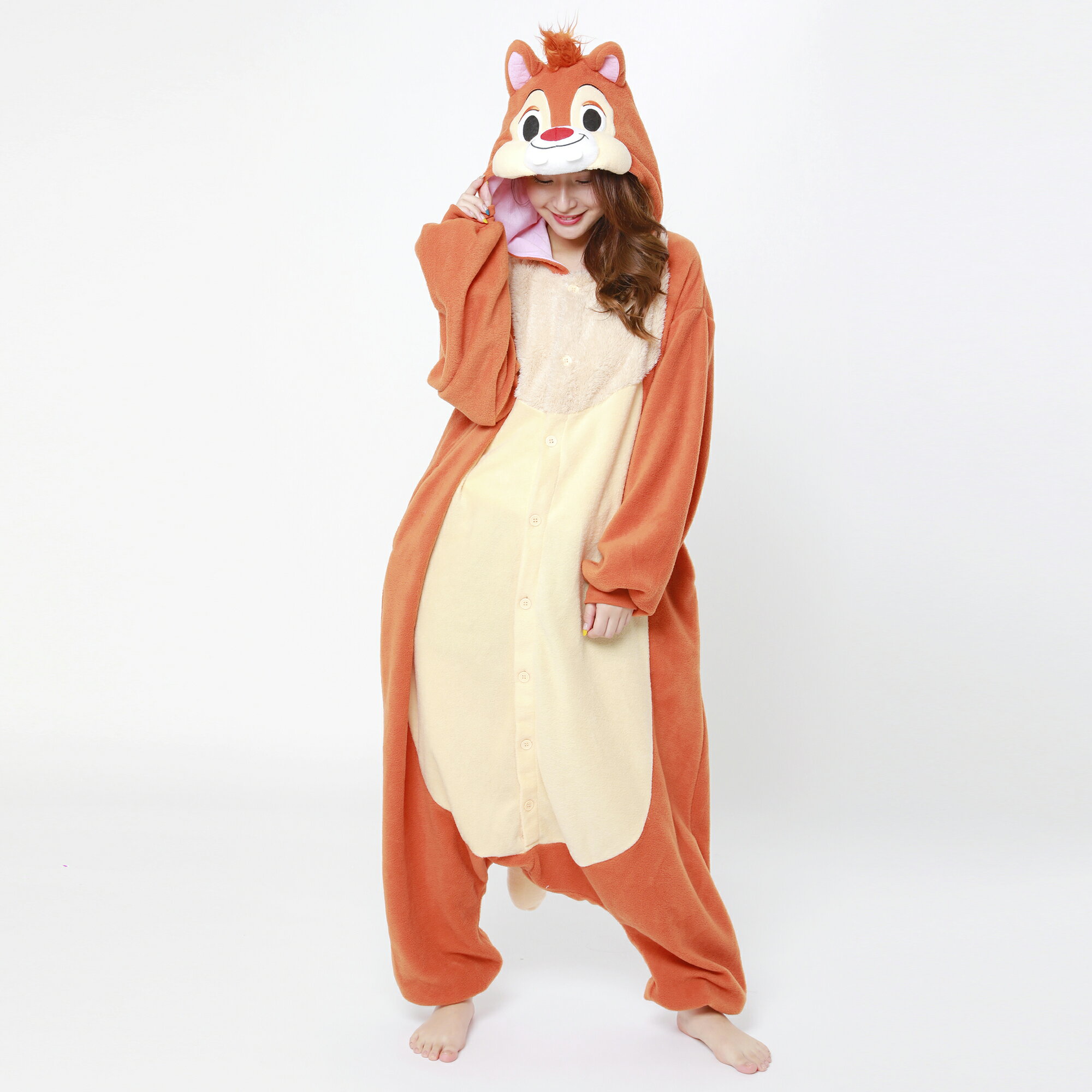 SAZAC サザック ディズニー デール 着ぐるみパジャマ 着ぐるみ パジャマ ルームウェア 大人用 コスプレ コスチューム キャラクター ハロウィン イベント 仮装 冬用 暖かい かわいい
