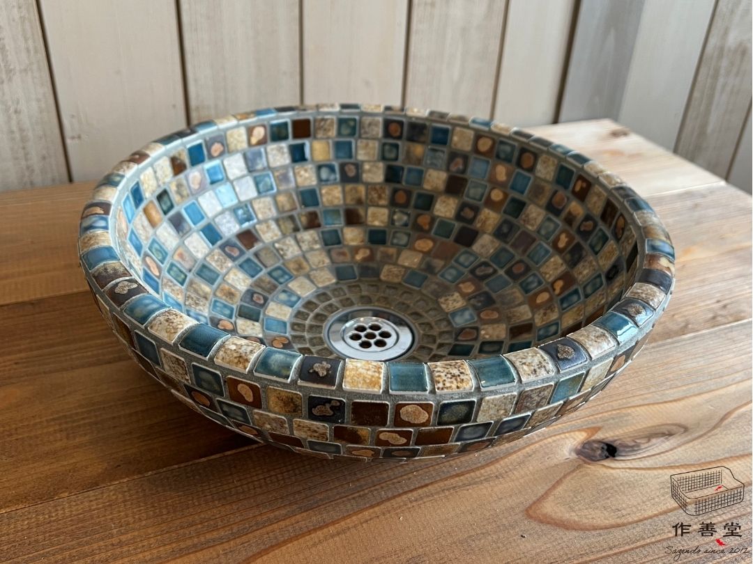 即納可能！ガーデンシンク タイルシンク 防水 抗菌 タイル 洗面ボウル ガーデンパン 庭 手洗い 小型 店..