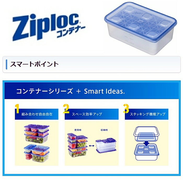業務用ジップロックコンテナー　長方形　1900ml（10個入）