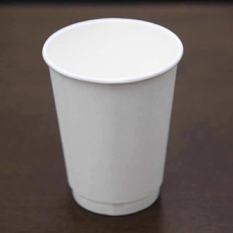 断熱二重ホワイト紙コップ12-90【12オンス】（500個）