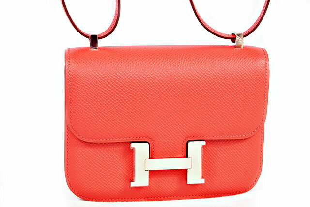 エルメス　HERMES　ミニミニ コンスタンス　マイクロコンスタンス　ローズジャープール　Rose jaipur　エプソン　S金具　シルバー金具　□P刻印　2012年製造　ショルダーバッグ　本物　未使用　コンスタンス14　コンスタンス ミクロ　マイクロコンスタンス