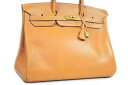 エルメス HERMES バーキン40 ヴァッシュ ナチュラル G金具 ゴールド金具 ○R刻印 1988年製造 本物 ランクA バーキン 40cm トートバッグ ...