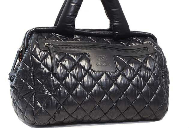CHANEL - シャネル　CHANEL　コココクーン　ボストンバッグ　黒　ブラック　ナイロン　S金具　シルバー金具　CCマーク　ココマーク　本物　未使用　保管品　展示品　ボストン