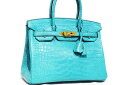 エルメス HERMES バーキン 30 ブルーパオン Blue paon マット クロコダイル アリゲーター G金具 ゴールド金具 D刻印 2019年製造 本物...