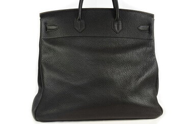 ●【HERMES】エルメス　　オータクロア　45　　　黒　　ブラック　　　フィヨルド　　　ゴールド金具　　　G金具　　〇Z刻印　　　本物　　　ヴィンテージ　トートバッグ　　旅行バッグ　45cm！※付属品は無し！