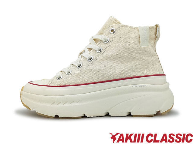国内正規品 アキクラシック AKIII CLASSIC ECOVERY COTTON HIGH リカバリー コットン ハイ スニーカー BEIGE ベージュ 生成り ダッドシューズ チャンキー レディース 厚底 韓国発 AKC-0038 BEG 吉木千沙都 ちぃぽぽ